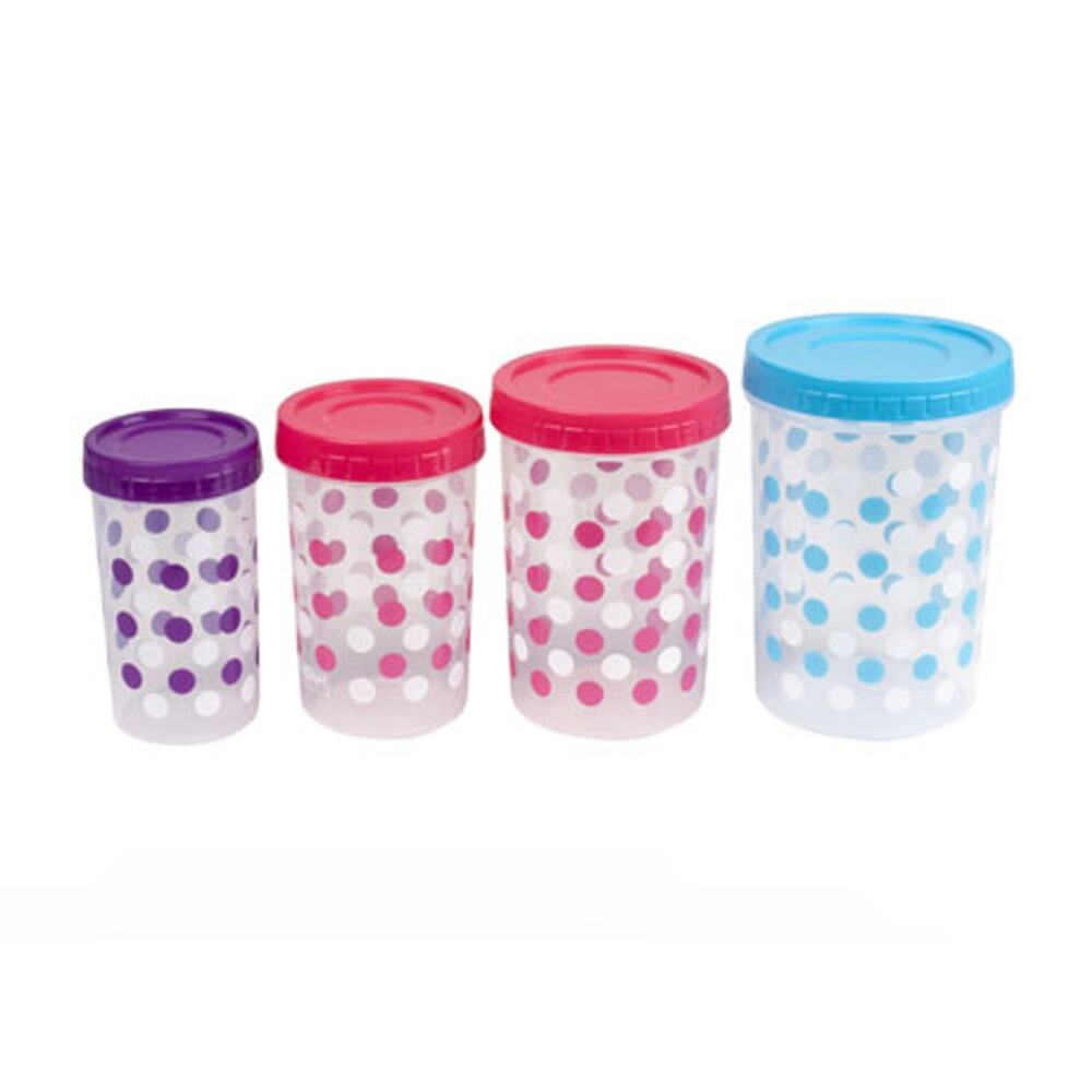 Food Storage Container 4PC Set EZEE LOCK PRINTED | Airtight, Leak-Proof